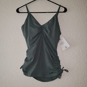 Carve Designs Army Green Tankini
